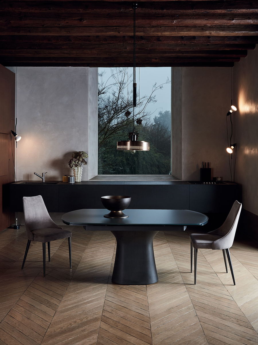Linus keramik drive dining table extendable by Bontempi Casa
