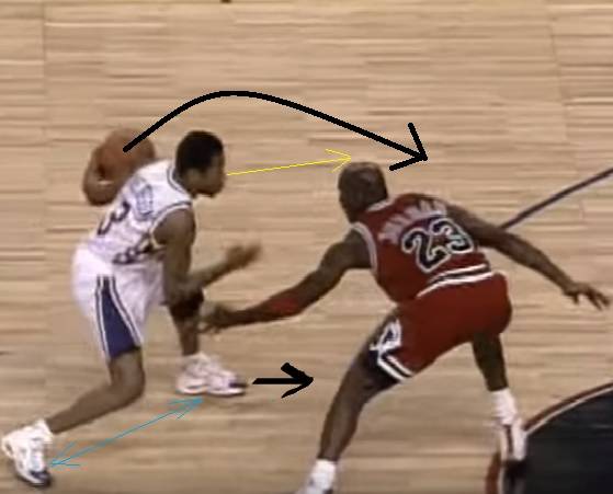Fake moves in crossover dribbling