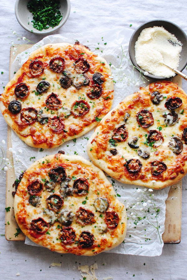 Slow roasted tomato and mushroom pizza recipe