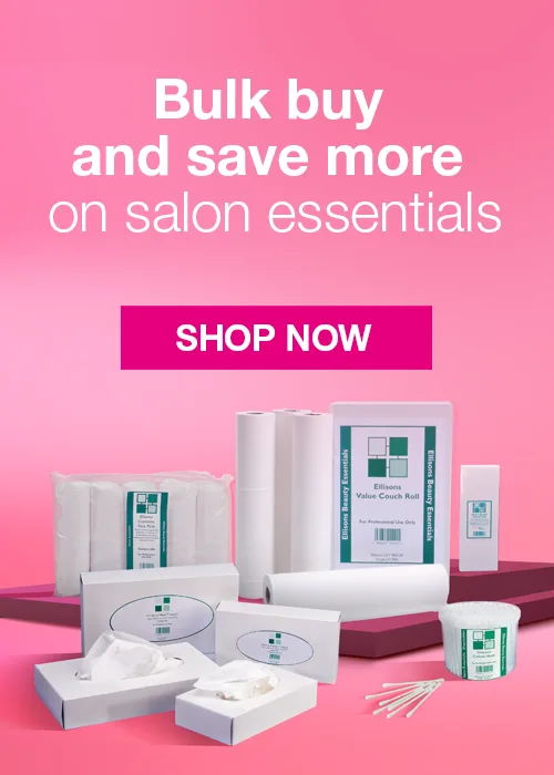 Bulk buy salon essentials, with a call to action to shop now.