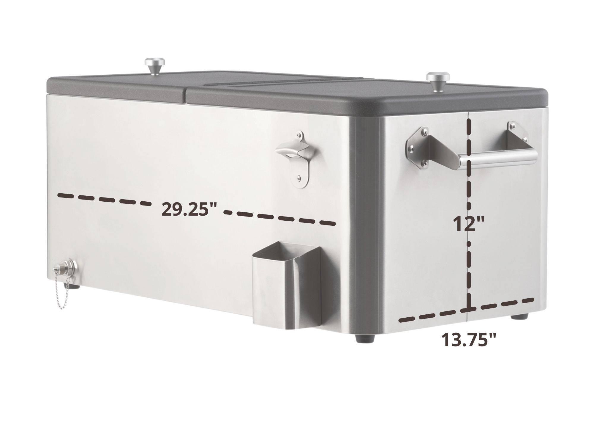 Trinity TXK-0802 Stainless Steel Cooler with Shelf 2- Pack 