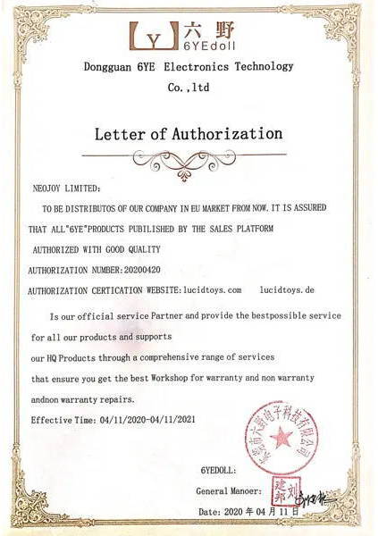 Document de partenaire 6YE Doll pour Lucidtoys