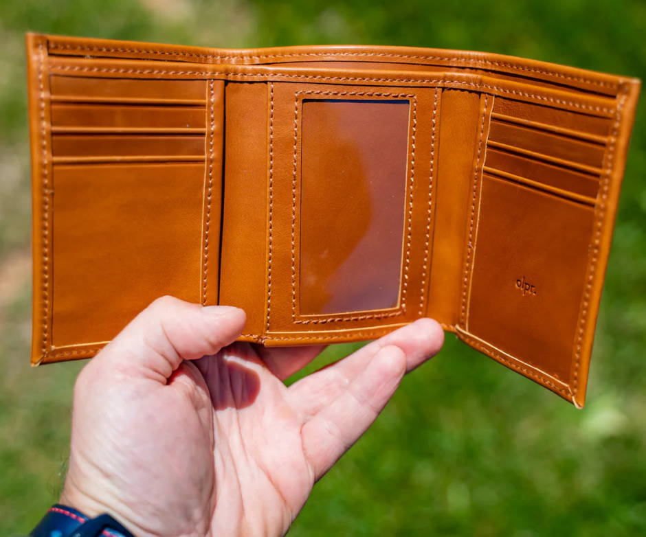 brown leather wallet