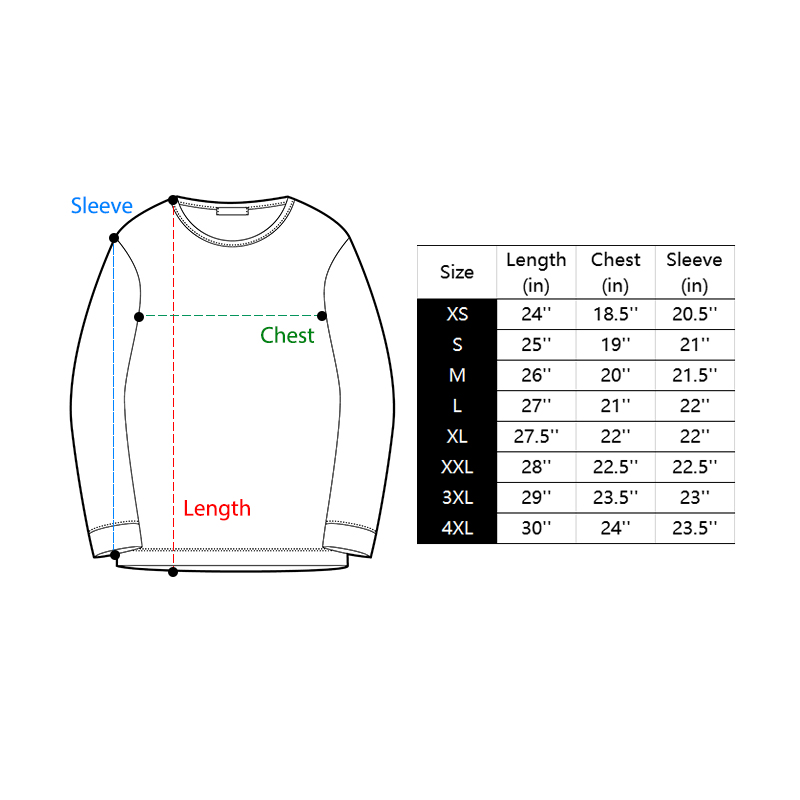 sweatshirt size chart – PETS United