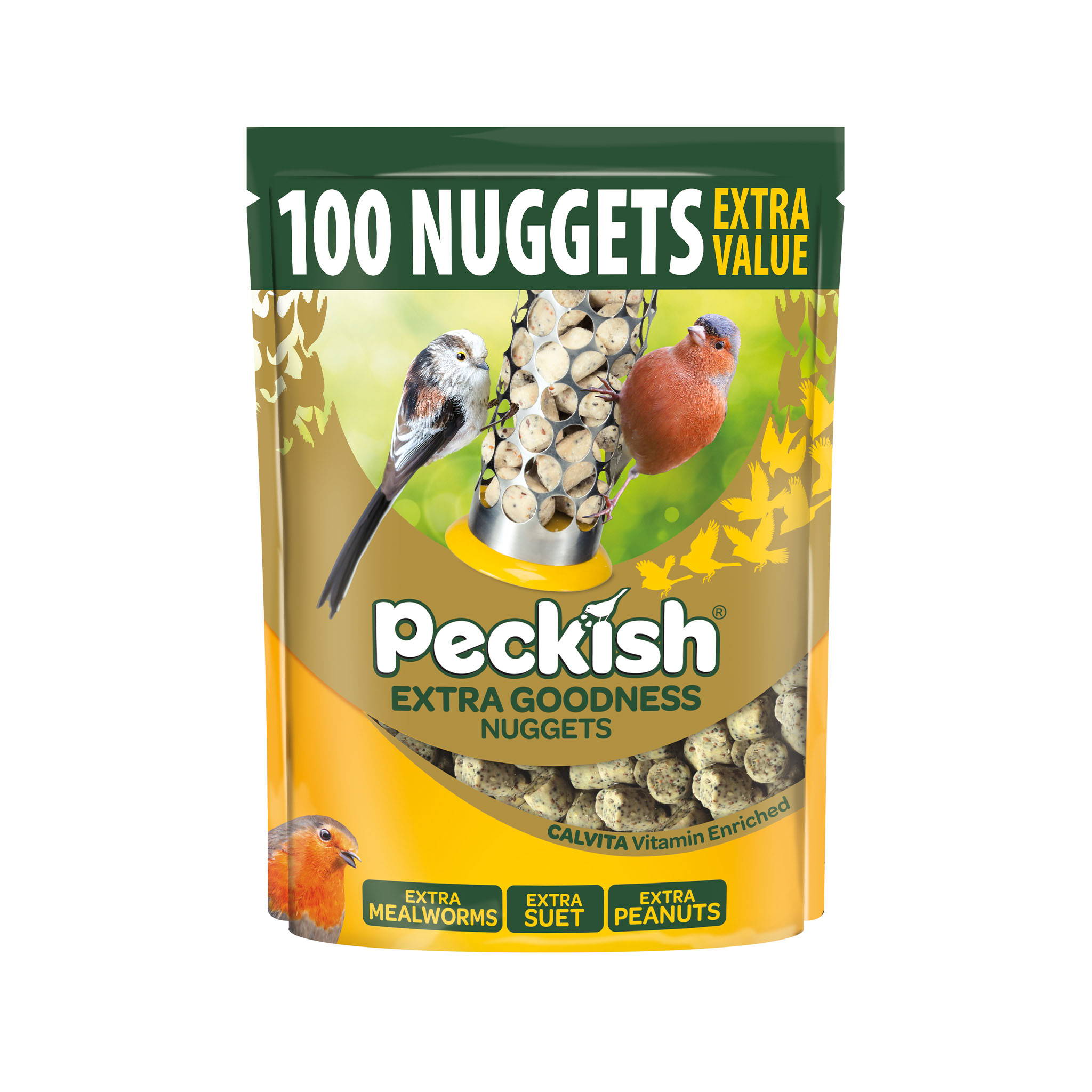 Peckish Extra Goodness Nuggets in packaging