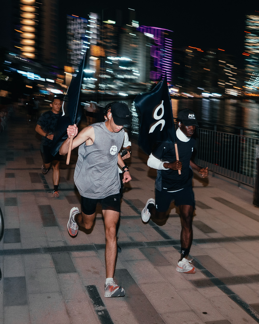 Community run along the Dubai Design District Canal