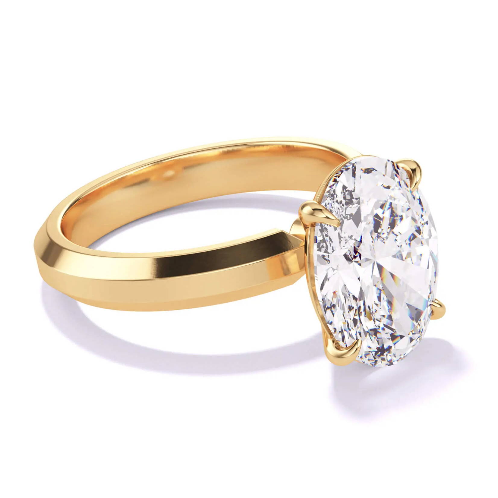 yellow gold oval solitaire engagement ring