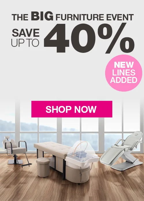 Promotional banner for a furniture event with discounts.