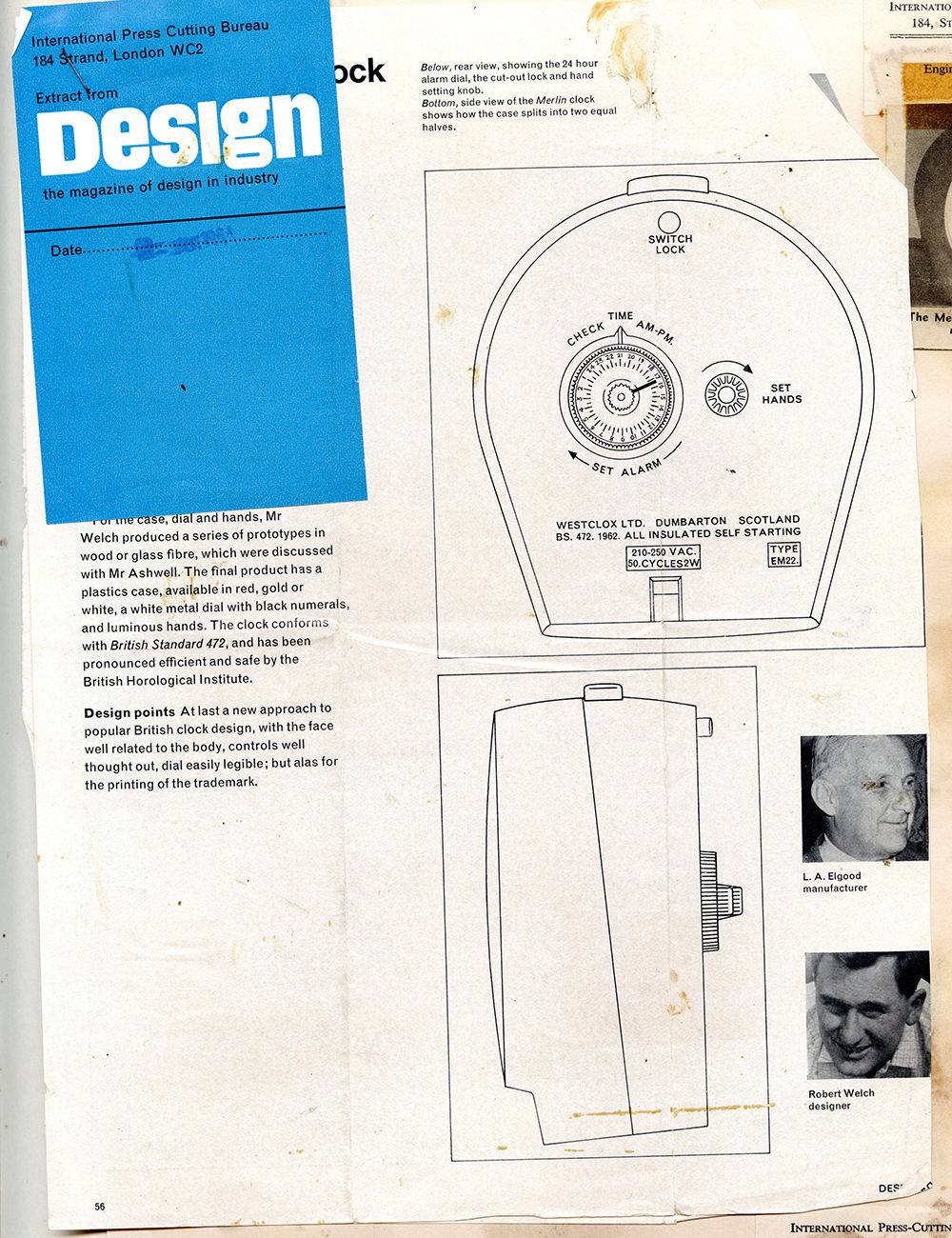 Design magazine cover with technical drawings and images of two men.