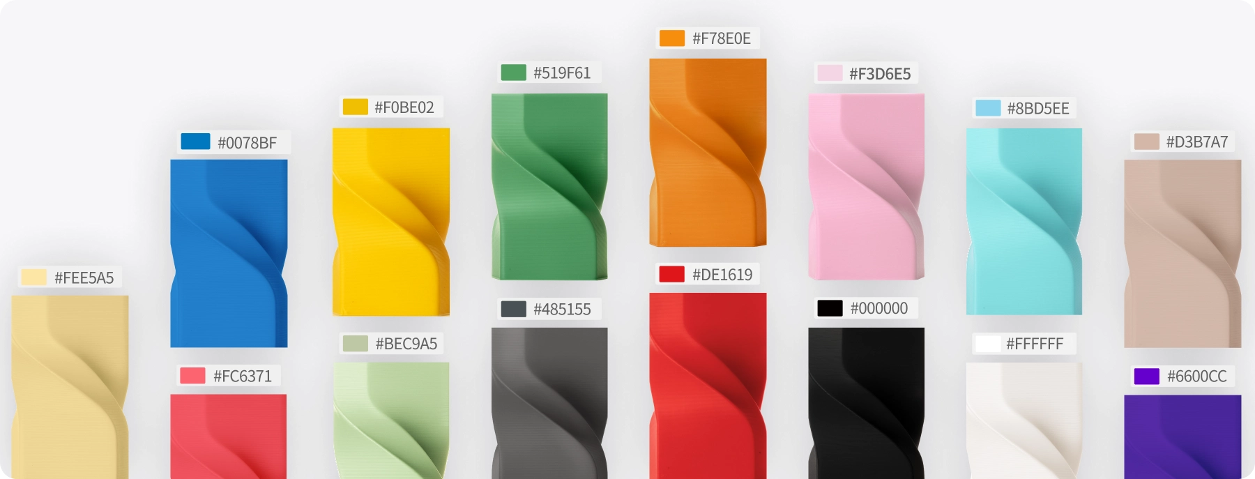 Color swatches in various shades arranged in a grid layout.