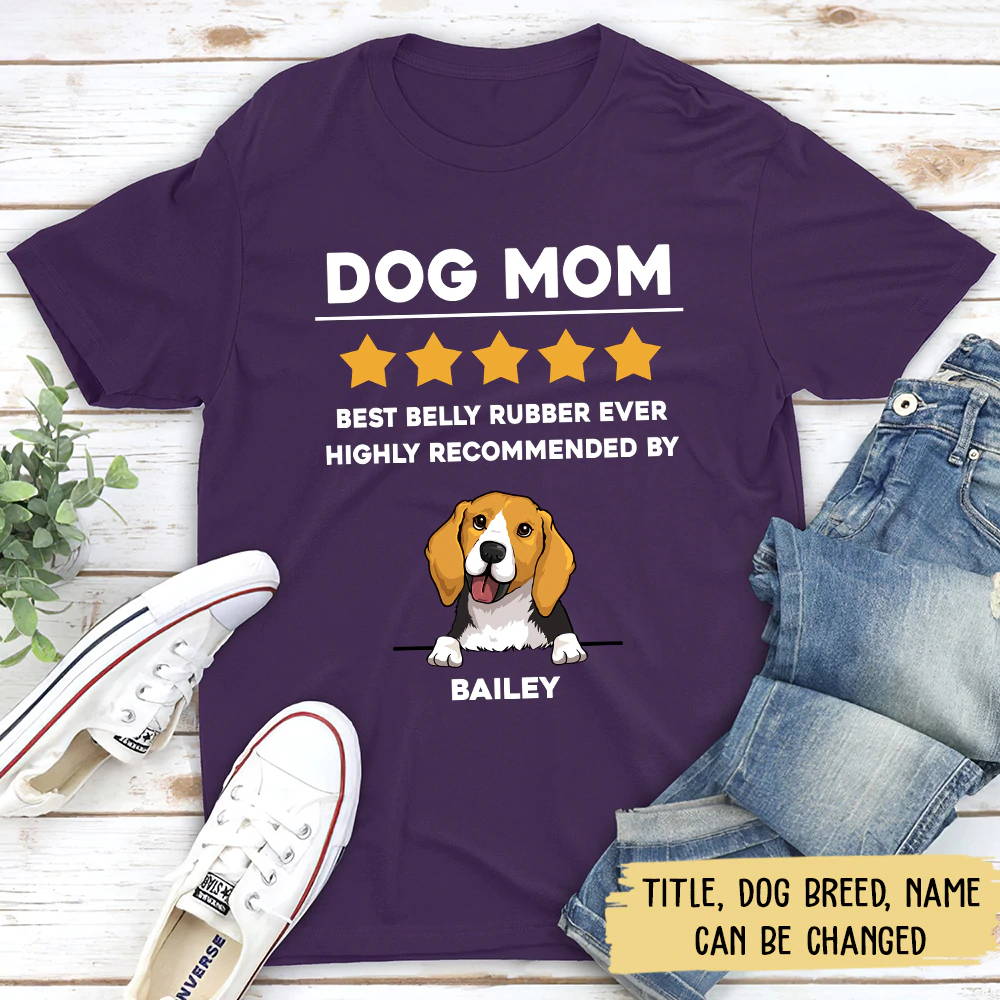 REVIEW DOG MOM/DAD - PERSONALIZED CUSTOM UNISEX T-SHIRT