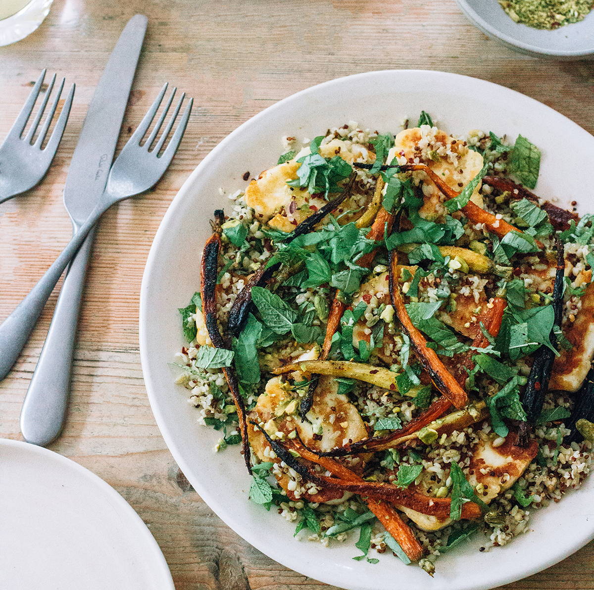 Honey Roasted Carrot, Halloumi & Freekeh Salad | Robert Welch Designs Ltd