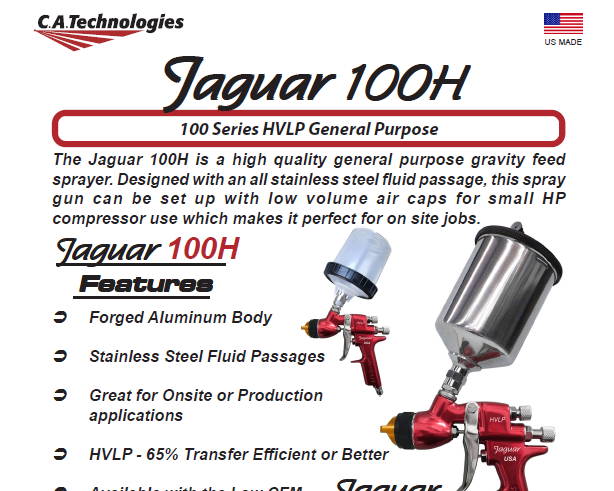CA Technologies Jaguar 100H Sales Sheet