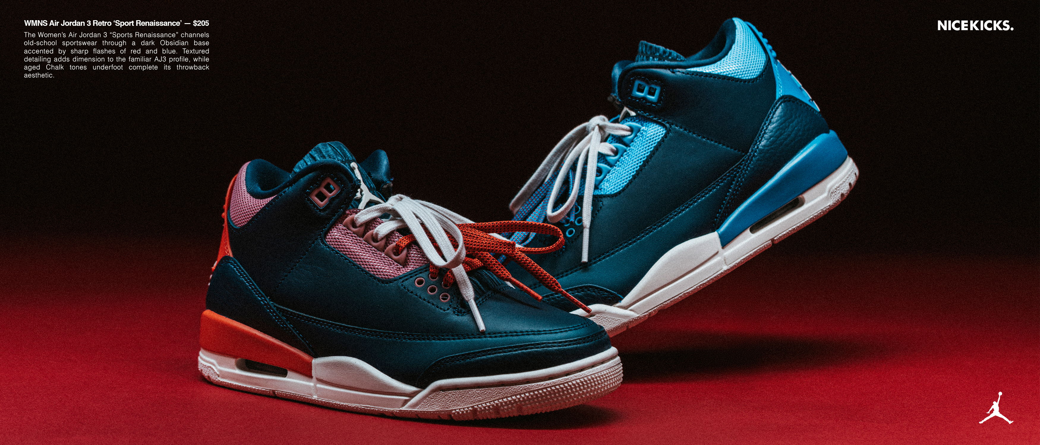 A pair of stylish sneakers against a dark background.