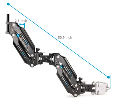 Flycam Vista II arm dimensions