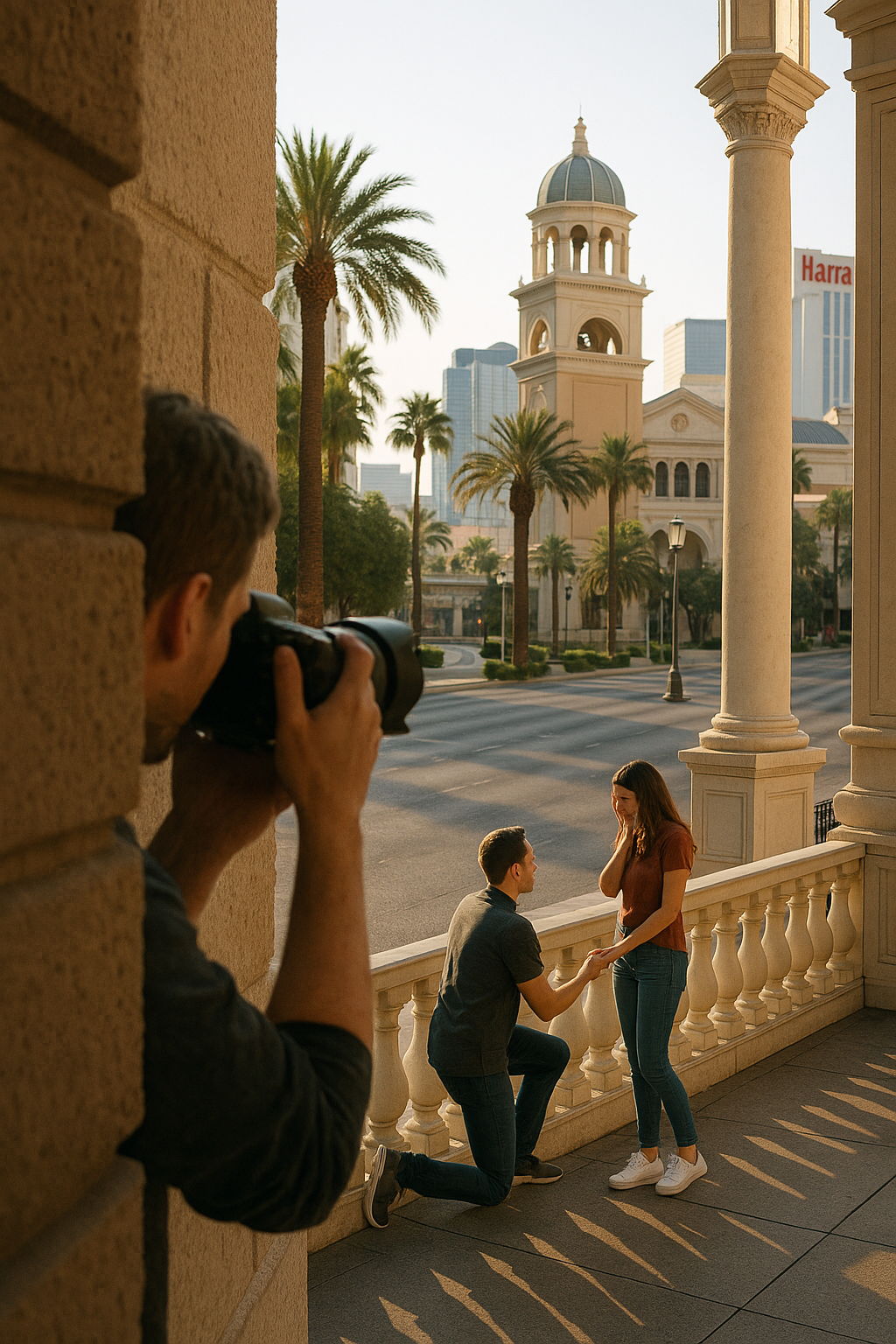 Couple walking together down a historic city street during a romantic getaway.