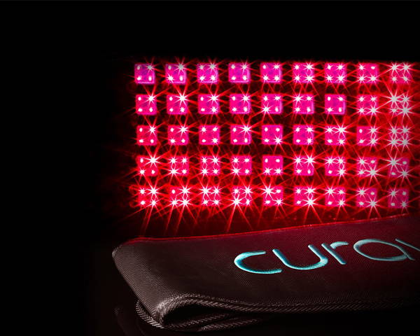 A Curavi laser therapy belt close up image of the lasers 