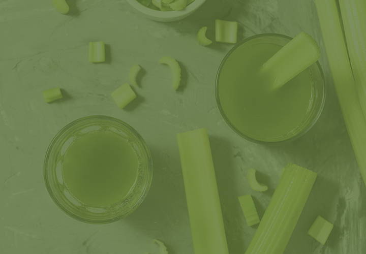 Image of celery and glasses with celery juice