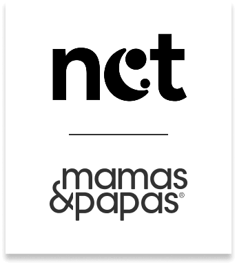 Logo of nct and mamas & papas brands.
