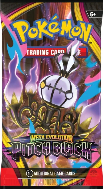 best pokemon cards to buy - Pokémon trading card pack featuring Mega Evolution Pitch Black design.