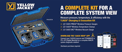 Yellow Jacket 67074 YJack Wireless Charging and Evacuation Kit with Pressure Gauges, Temperature Clamps, and Vacuum Gauge