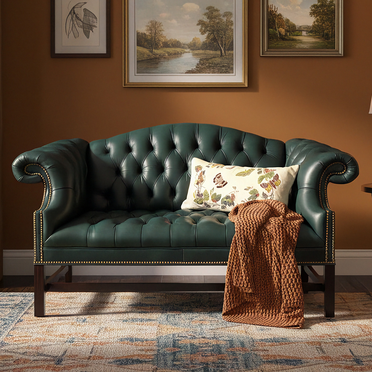 McKinley Leather Tufted Sofa