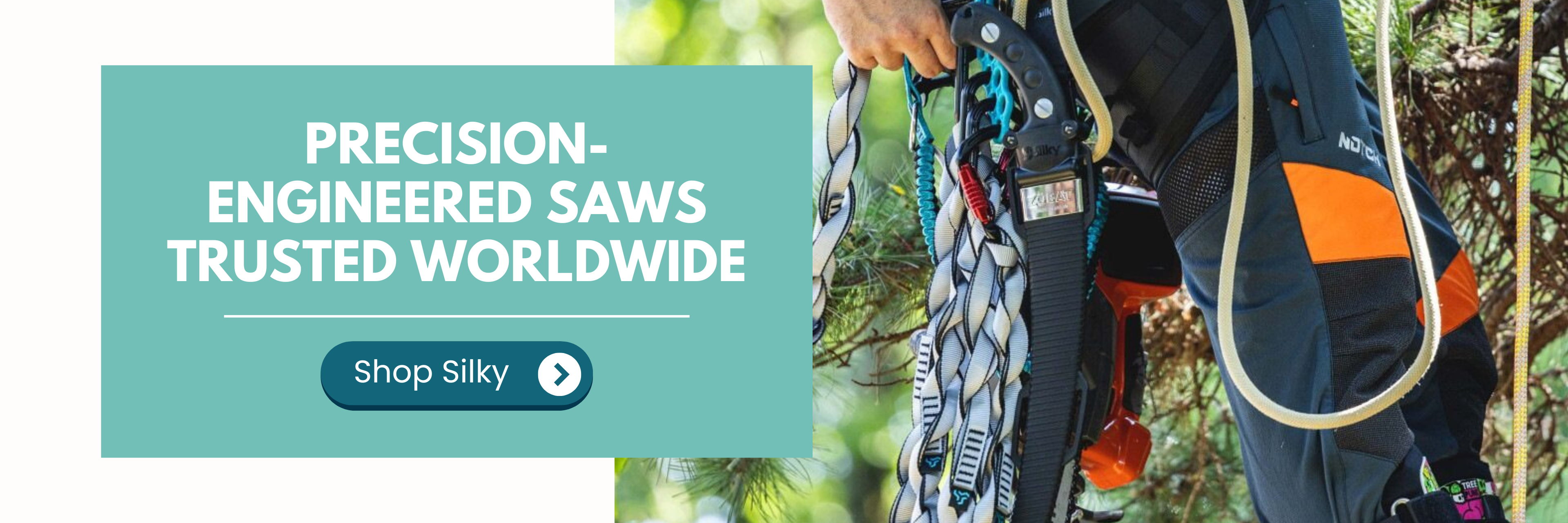 Precision-engineered saws trusted worldwide with a call-to-action button.