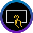 Touch Screen black logo