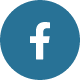 Facebook logo in a blue circular background.