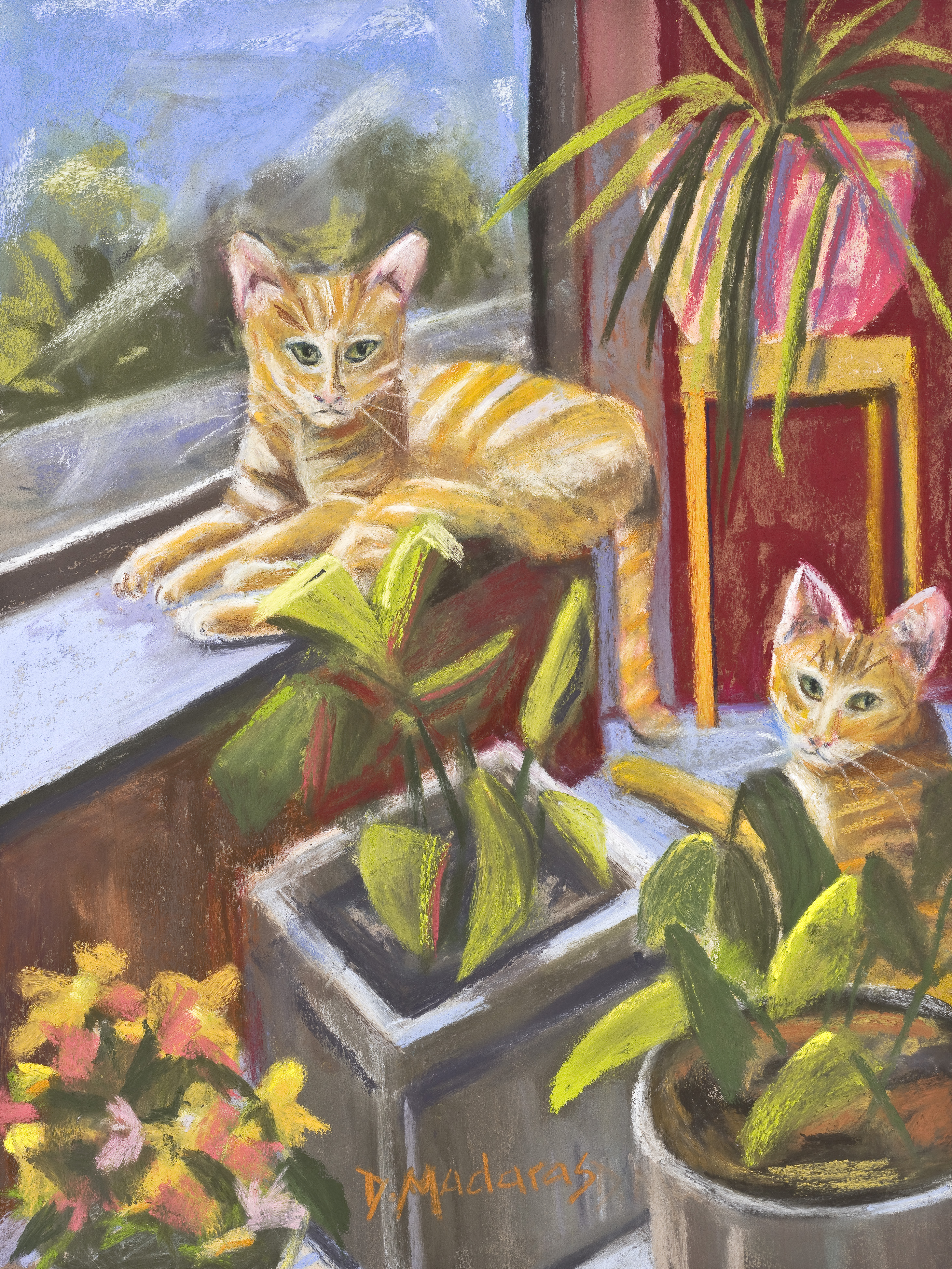Kitties in the Plant Room