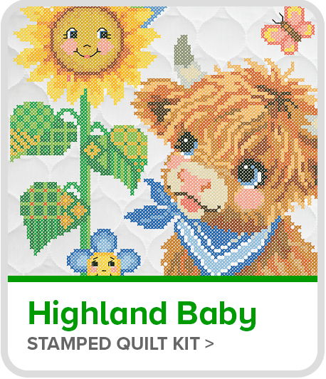 Highland Baby - Stamped Quilt Kit
