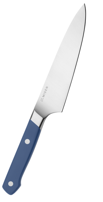 A Blue Misen Utility Knife on a white background.