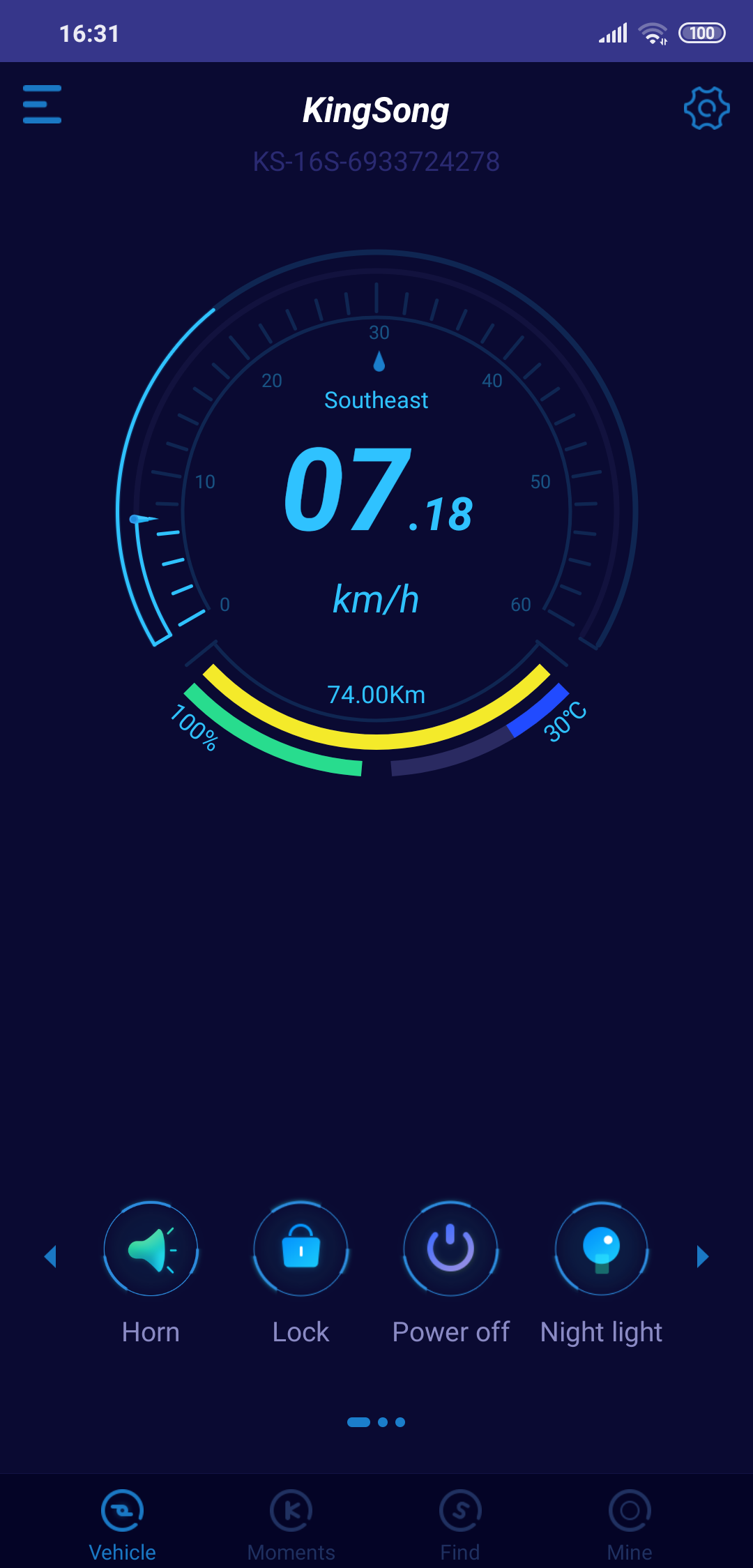 Kingsong Android Application