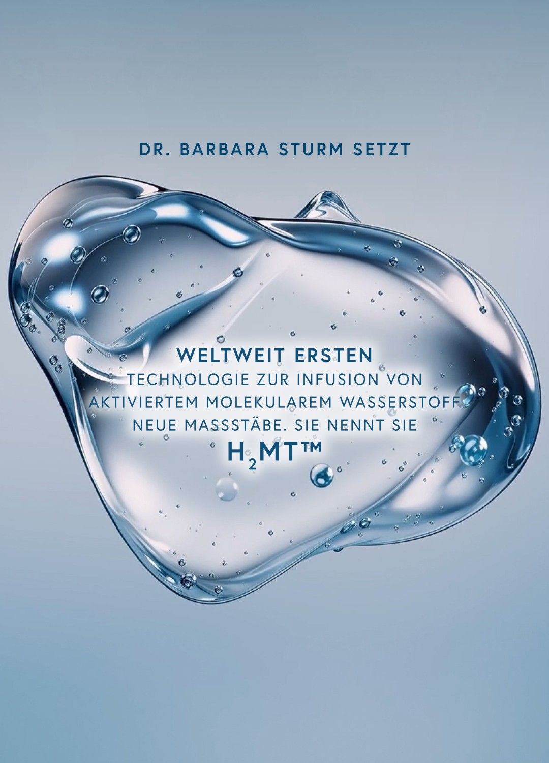 Dr. Barbara Sturm's innovative water infusion technology advertisement.