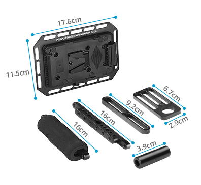 Proaim Director's Cage for 4”-7” LCD Camera Monitors | With V-Mount Plate