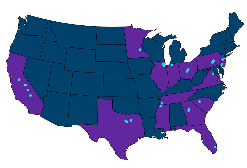 Partner distribution center map