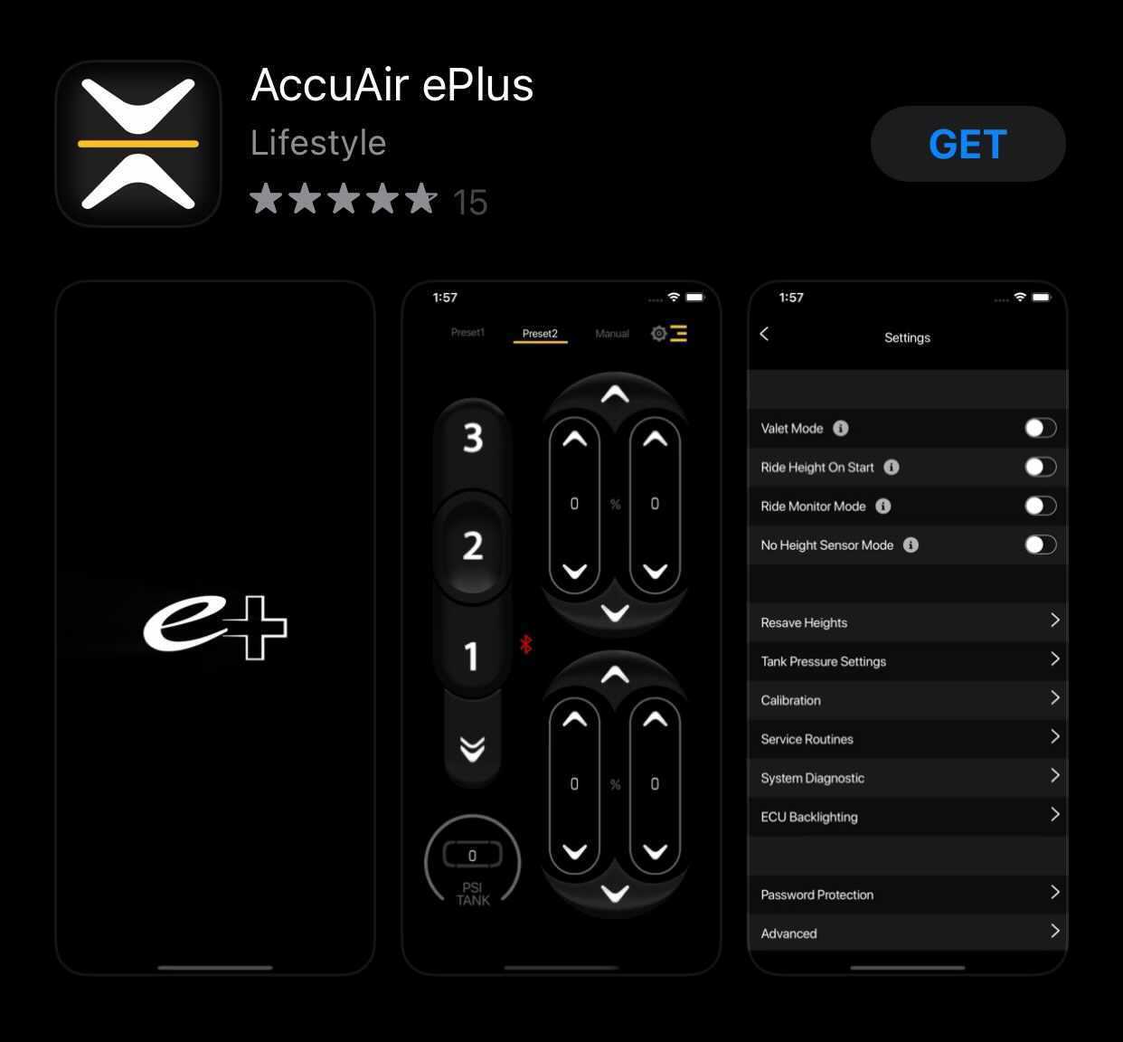 accuair eplus app for iphone and android
