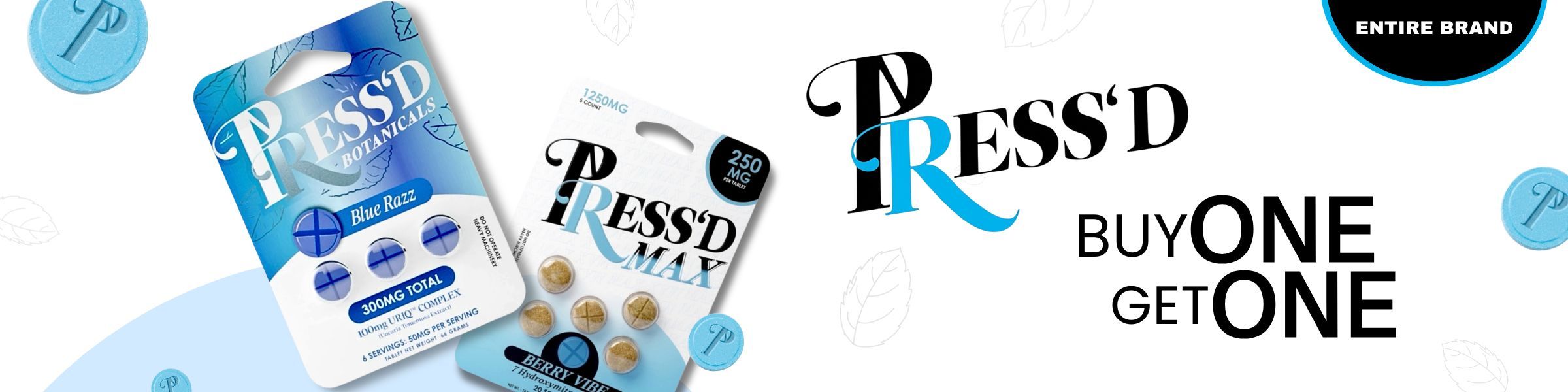 Promotional image for Pressd products with a buy one get one offer.