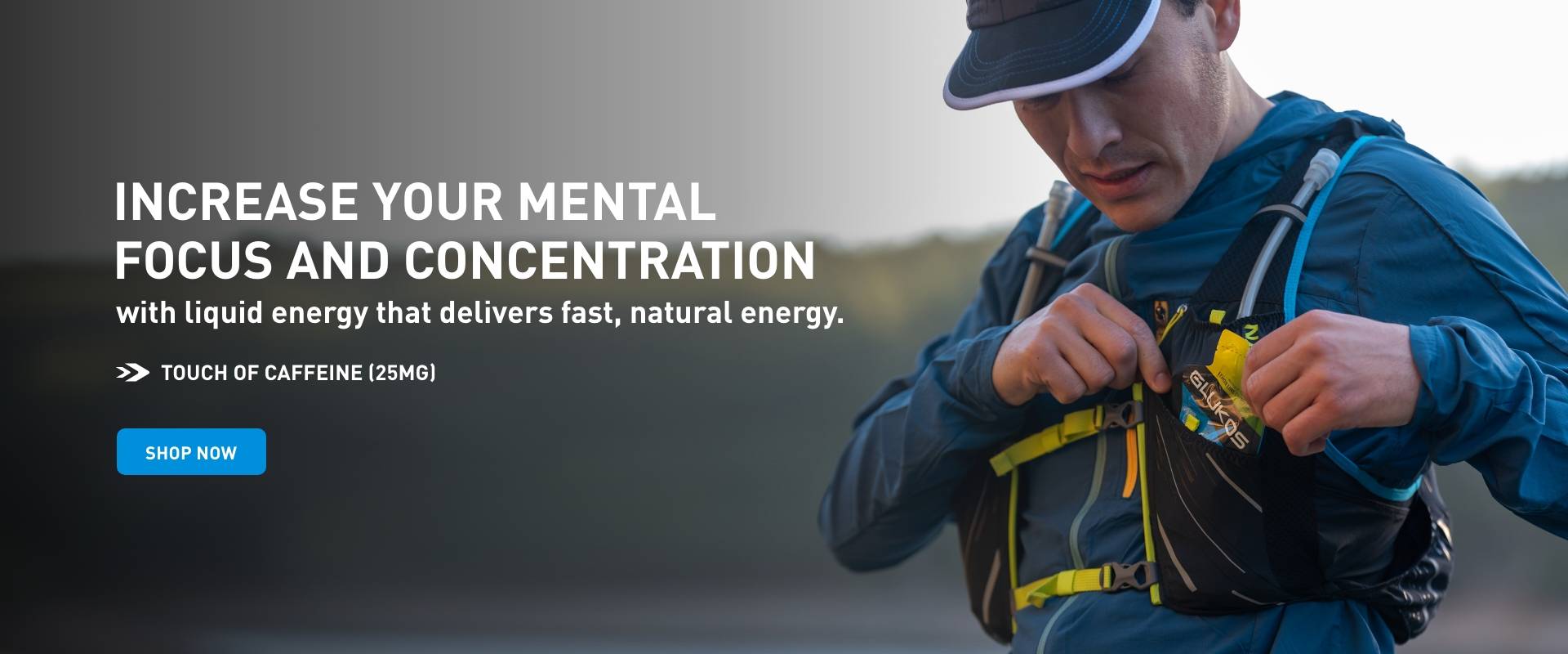 Increase Your Mental Focus and Concentration with liquid energy that delivers fast, natural energy - Touch of Caffeine (25mg) - Shop Now