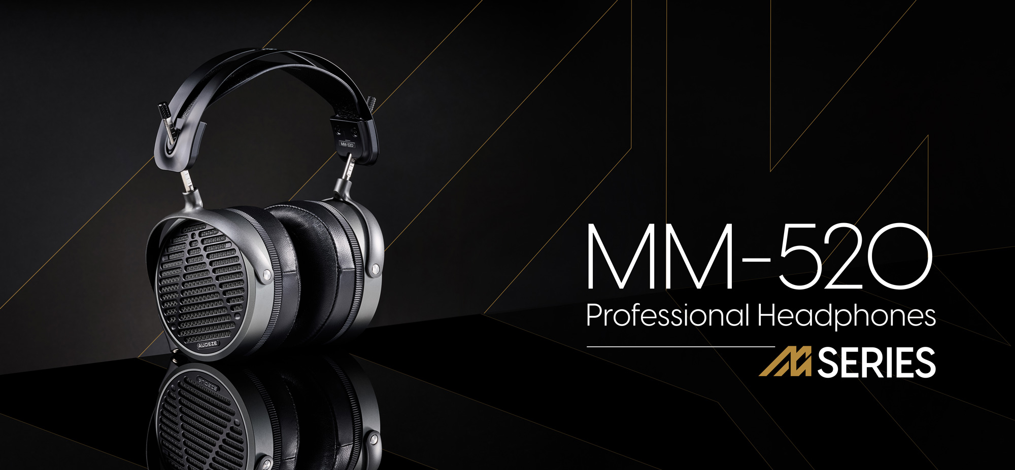 MM-520 Professional Headphones from the A Series on a dark background.