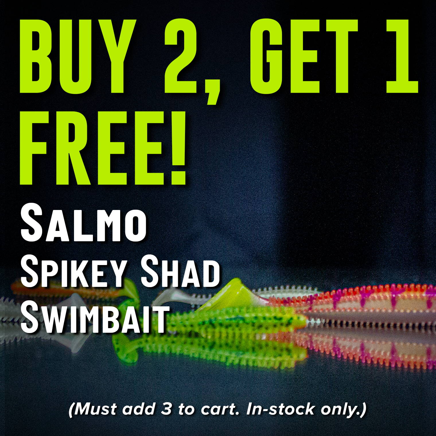 Buy 2, Get 1 Free! Salmo Spikey Shad Swimbait (Must add 3 to cart. In-stock only.)