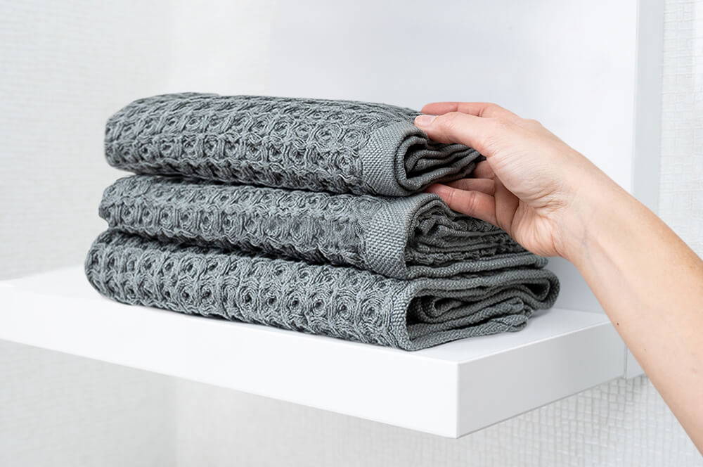 Silverthread Hand Towels - Grey – Sutera