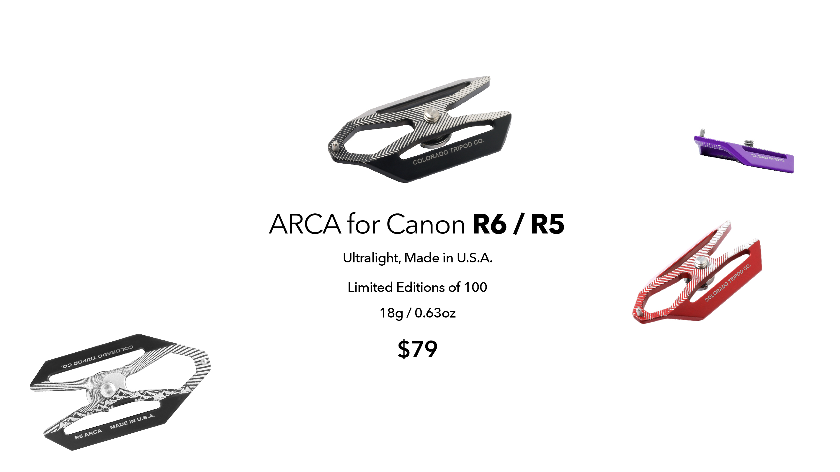 Ultralight Arca for Nikon Z6 Universal Arca Plate for Tripod Ball Head in Black 