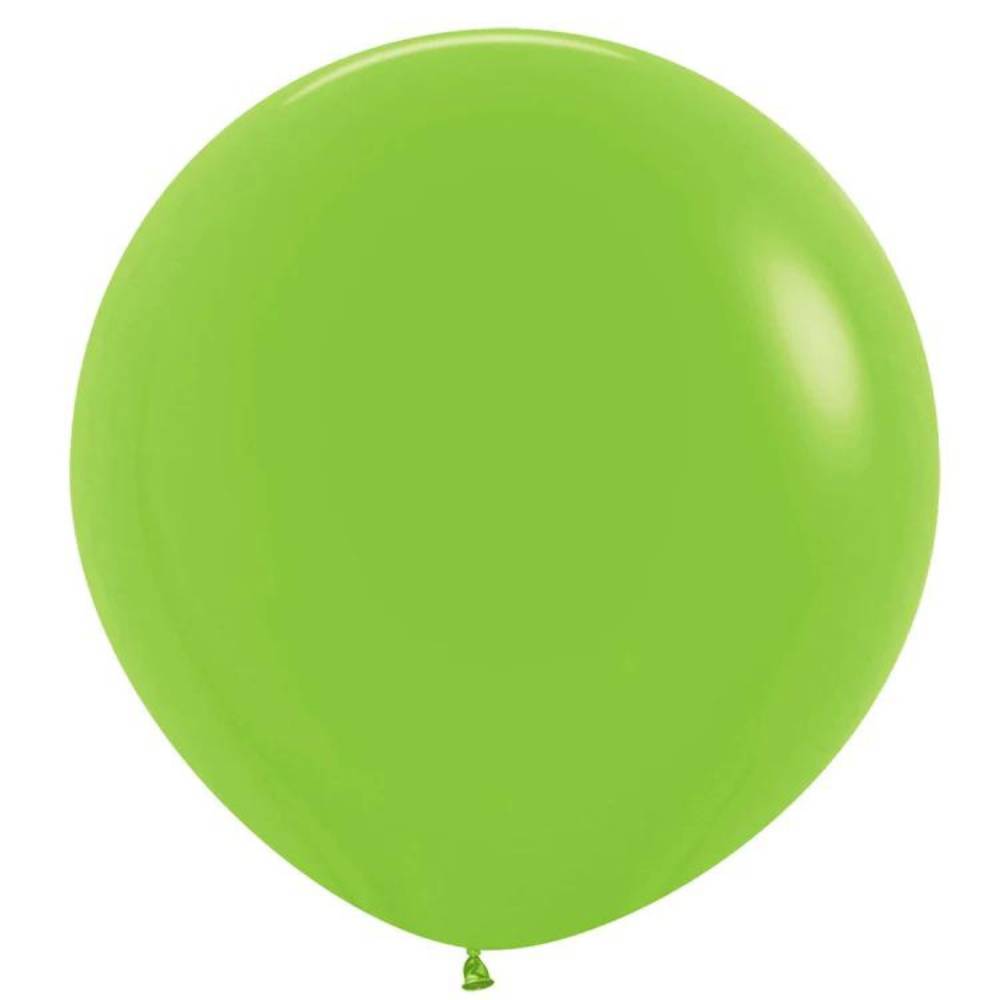 Image of single inflated green balloon. Shop green balloons.