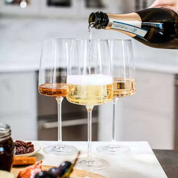 pouring champagne