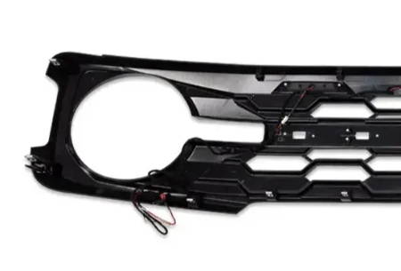 IAG I-Line Para-Hex Style Front Grille Matte Black with Lights 2021+ Ford Bronco- Wiring
