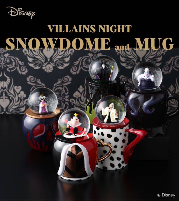 日本未発売〕Disneyland Paris限定スノードーム Disney VILLAINS