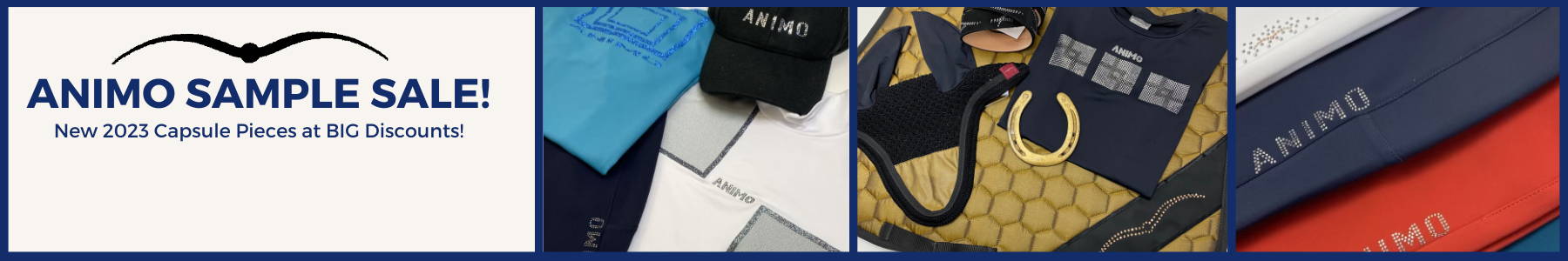 Shop equestrian brand Animo for trendy Italian items.