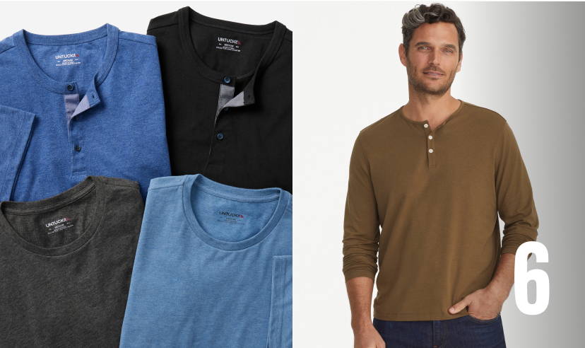 Collection of UNTUCKit tee's and henleys in various colors. 