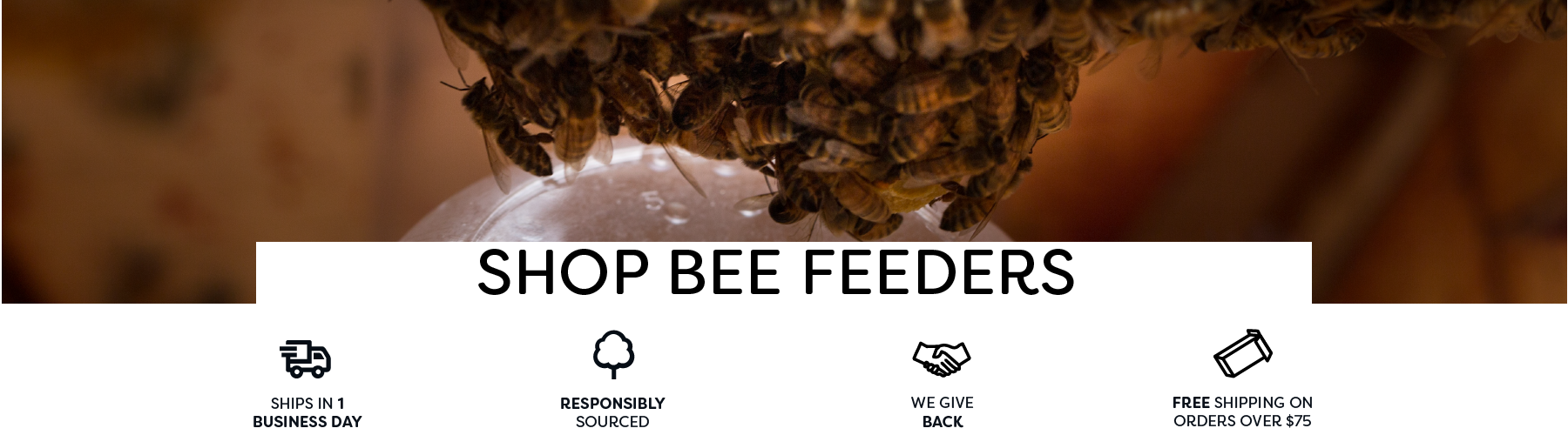 Bee feeders are used to supplement a colony at various times of the year, to improve viability. Beekeepers often feed their hives in the spring upon installation of a new package of bees or in the fall if the colony is low on honey stores. 
